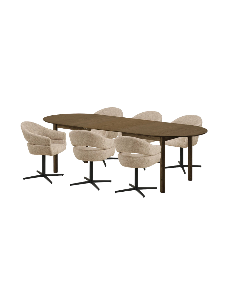 
Set da sala da pranzo di design in 7 pezzi «Stella & Dover»