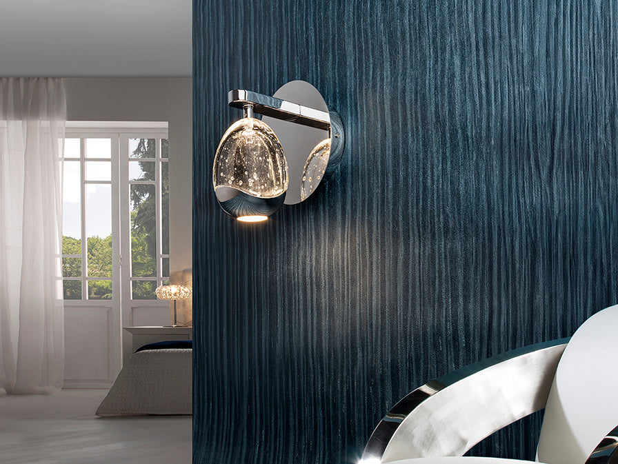 
Dimmbare LED Design Wandlampe „Rocio“, Silber