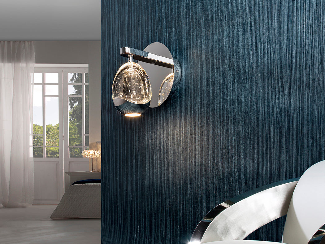 
Dimmbare LED Design Wandlampe „Rocio“, Silber