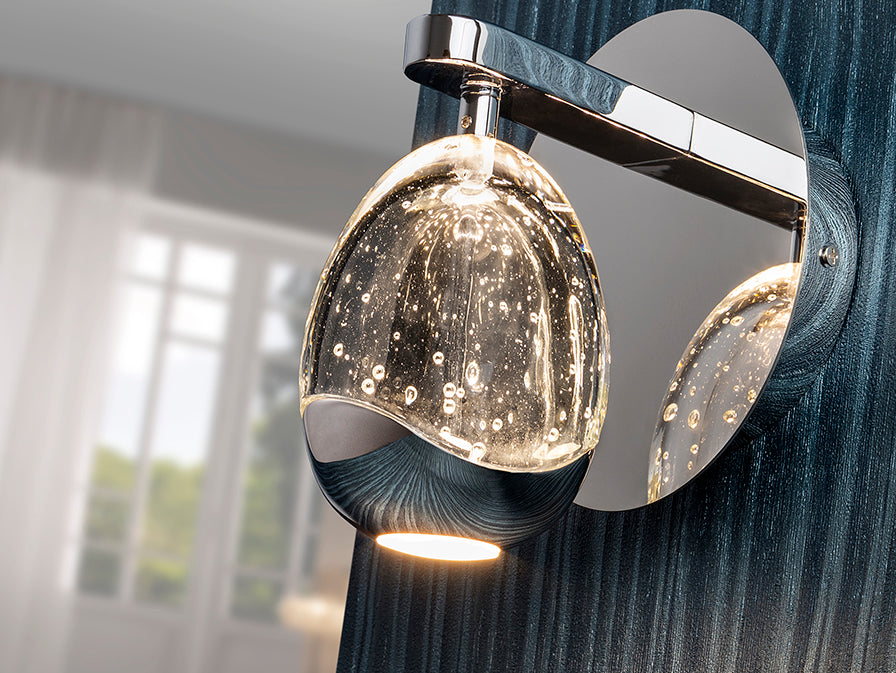 
Dimmbare LED Design Wandlampe „Rocio“, Silber