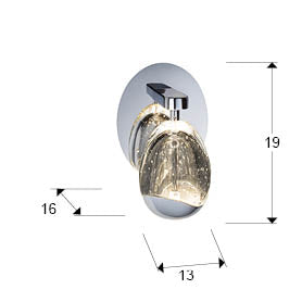 
Dimmbare LED Design Wandlampe „Rocio“, Silber