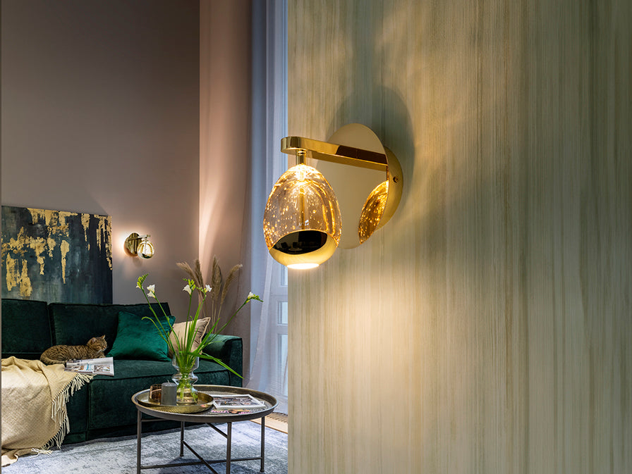 
Lampada da parete di design a LED dimmerabile «Rocio», oro