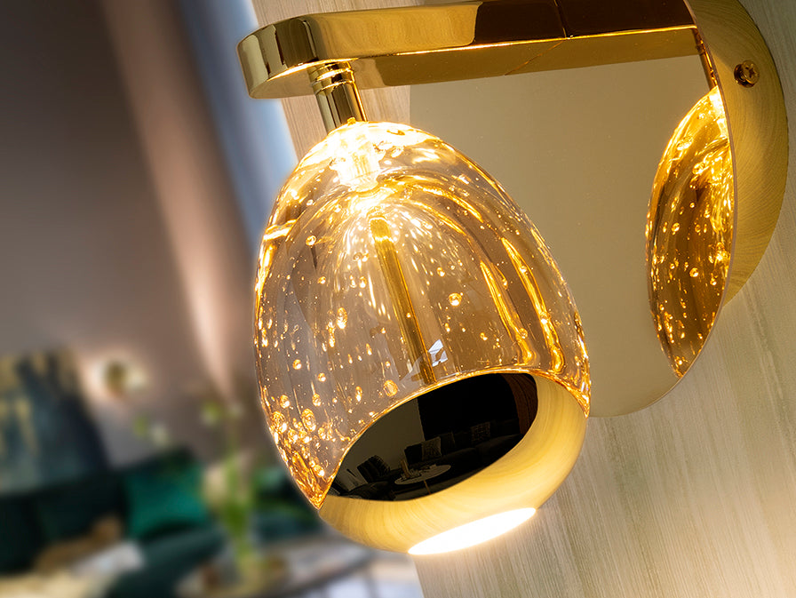 
Lampada da parete di design a LED dimmerabile «Rocio», oro