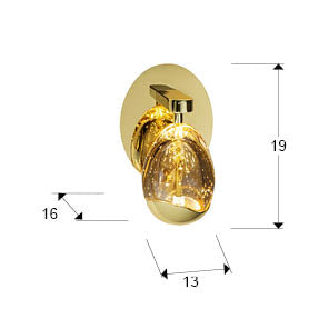 
Lampada da parete di design a LED dimmerabile «Rocio», oro
