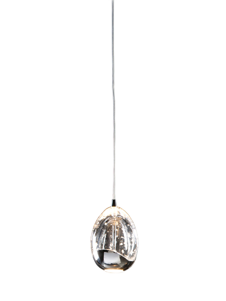 
Dimmbare LED Design Hängelampe „Rocio“ 1-flammig, Silber
