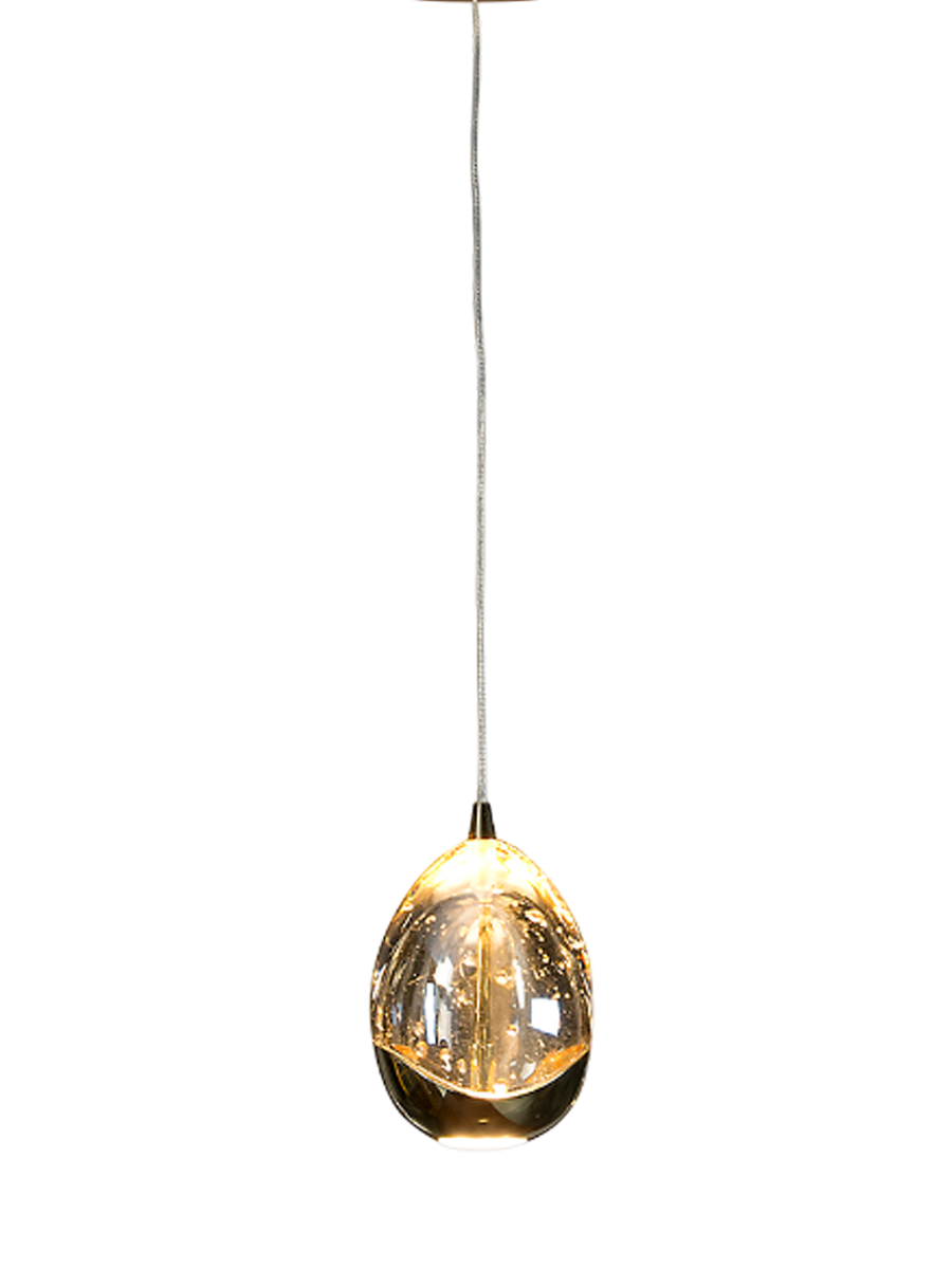 
Dimmbare LED Design Hängelampe „Rocio“ 1-flammig, Gold