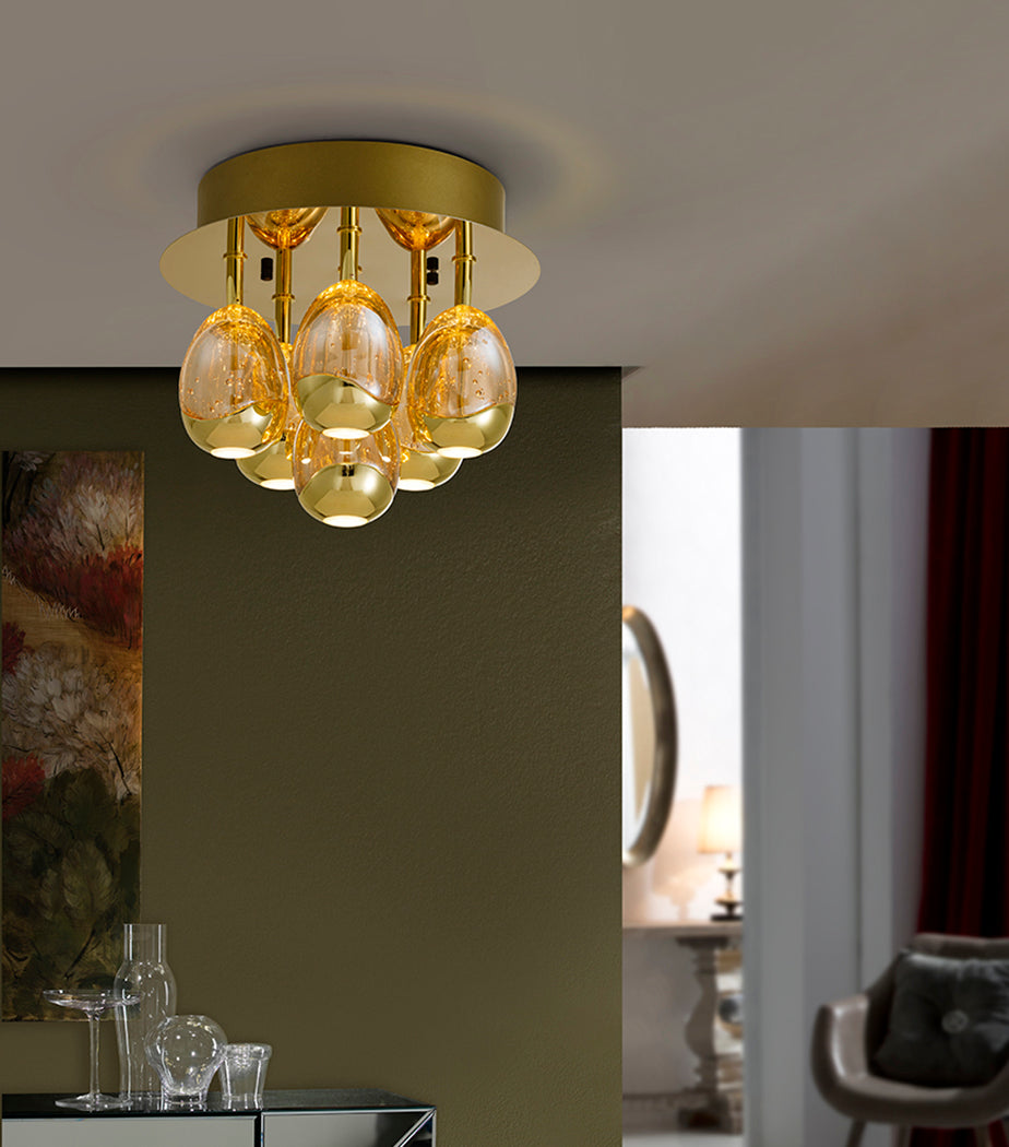
Dimmbare LED Design Deckenlampe „Rocio“, 6-flammig