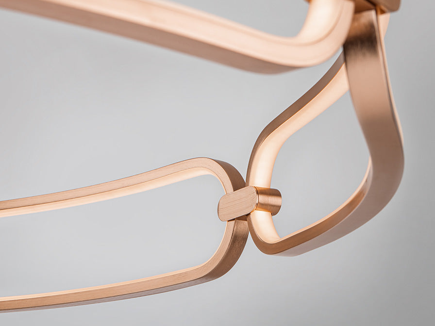 
Dimmable LED designer ceiling light “Colette” Ø 47 cm, rose gold