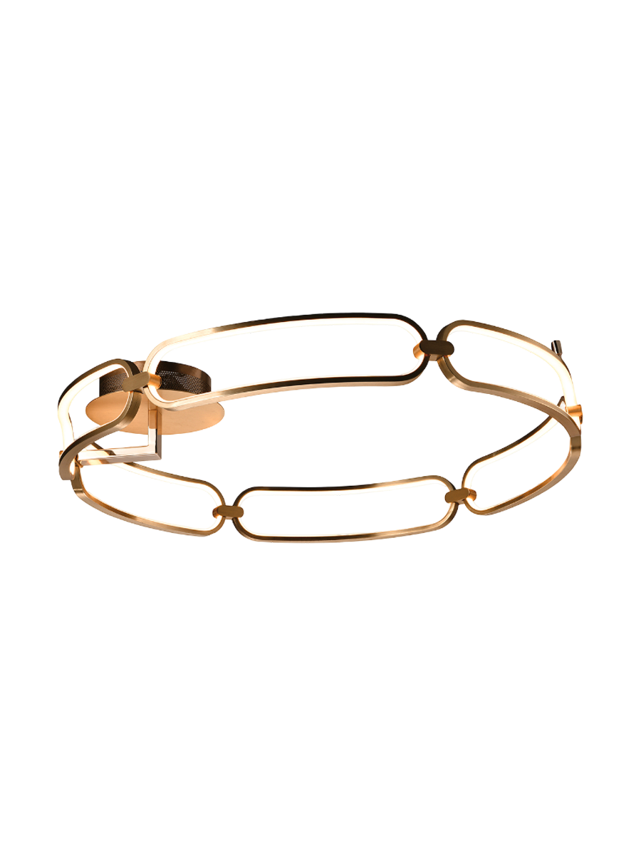 
Dimmbare LED Design Deckenlampe „Colette“ Ø 80 cm, Roségold - ohne Fernbedienung