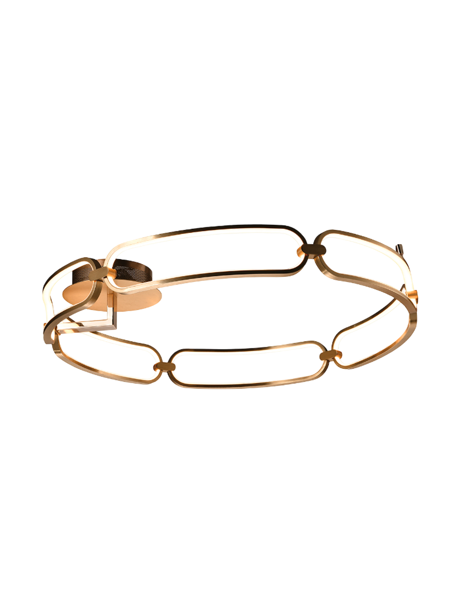 
Dimmbare LED Design Deckenlampe „Colette“ Ø 80 cm, Roségold - ohne Fernbedienung
