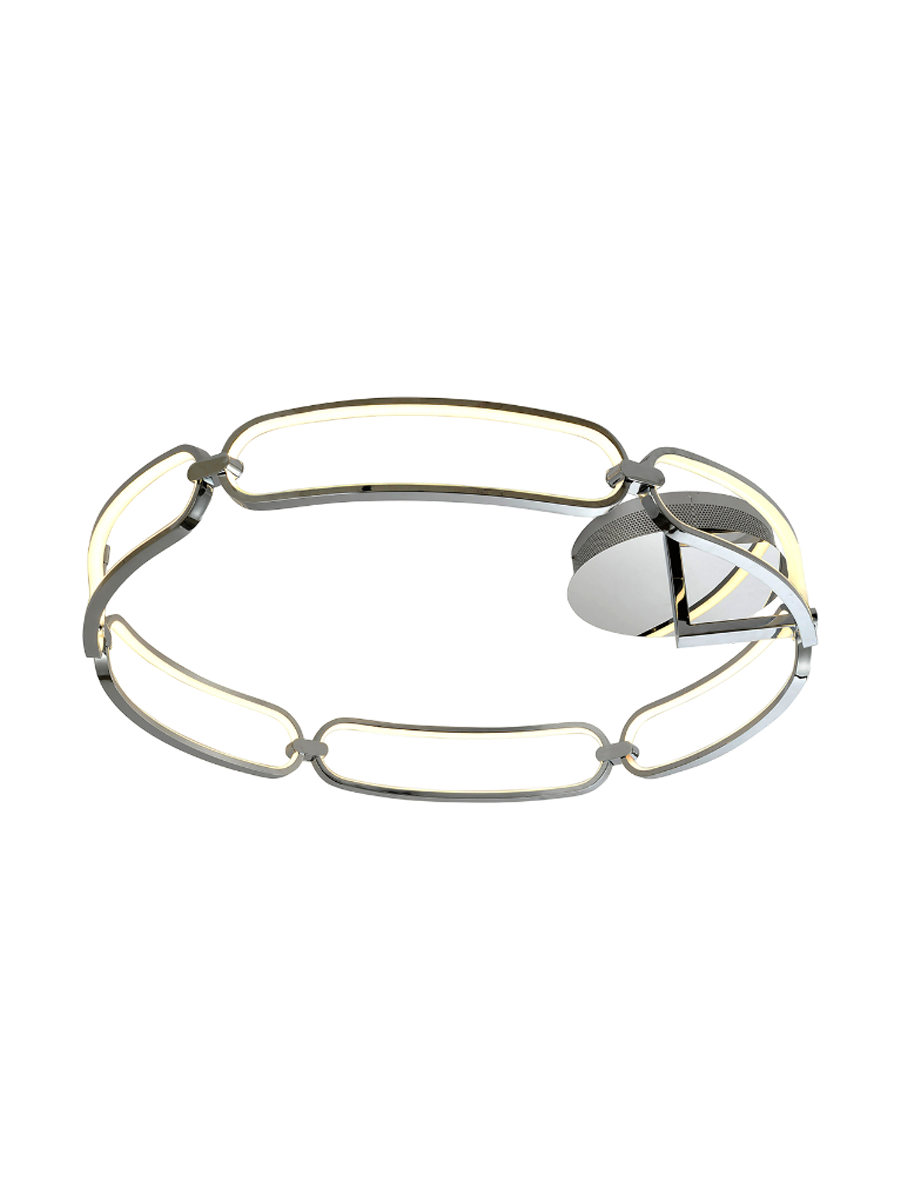 
Dimmbare LED Design Deckenlampe „Colette“ Ø 80 cm, Chrom-Finish - ohne Fernbedienung