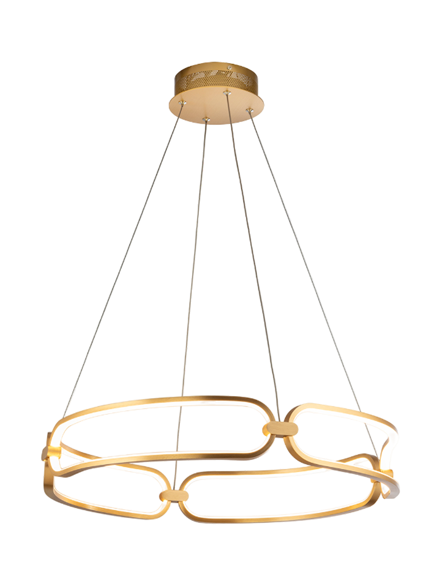 
Dimmbare LED Design Hängelampe „Colette“ Ø 60 cm, Roségold - ohne Fernbedienung
