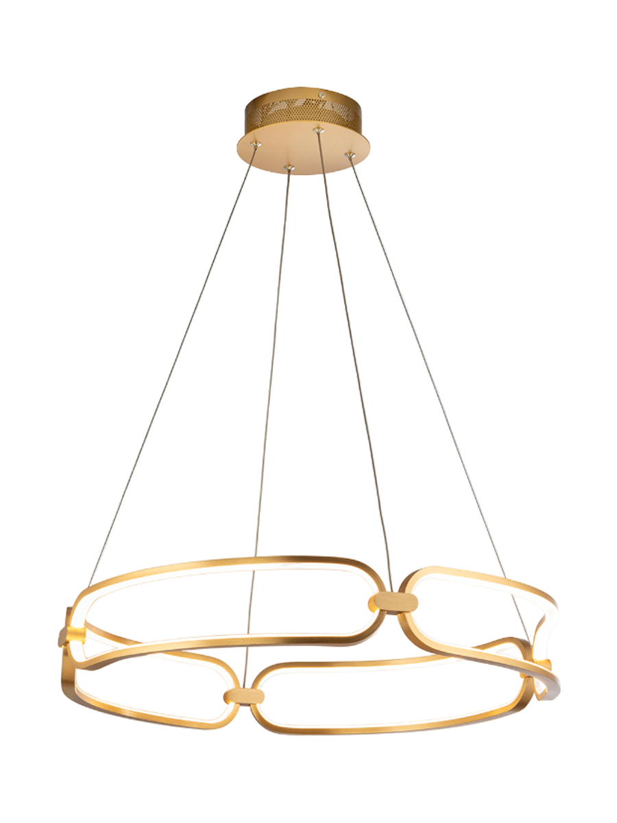 
Dimmbare LED Design Hängelampe „Colette“ Ø 60 cm, Roségold - ohne Fernbedienung
