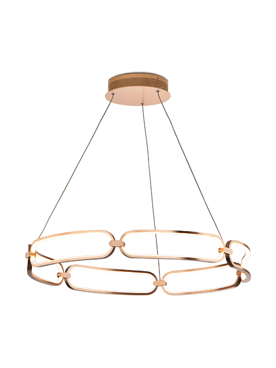 
Dimmbare LED Design Hängelampe „Colette“ Ø 80 cm, Roségold - ohne Fernbedienung