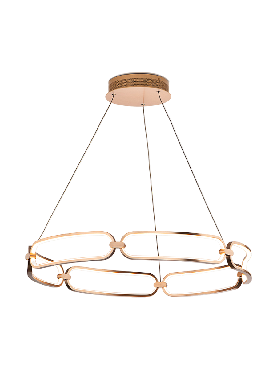 
Dimmbare LED Design Hängelampe „Colette“ Ø 80 cm, Roségold - ohne Fernbedienung