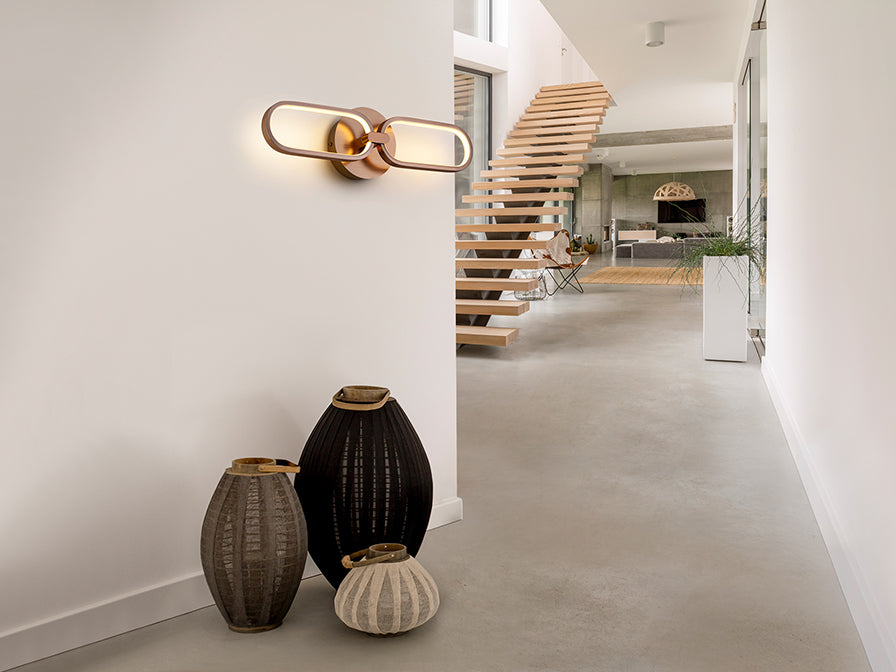 
Dimmbare LED Design Wandlampe „Colette“, Roségold