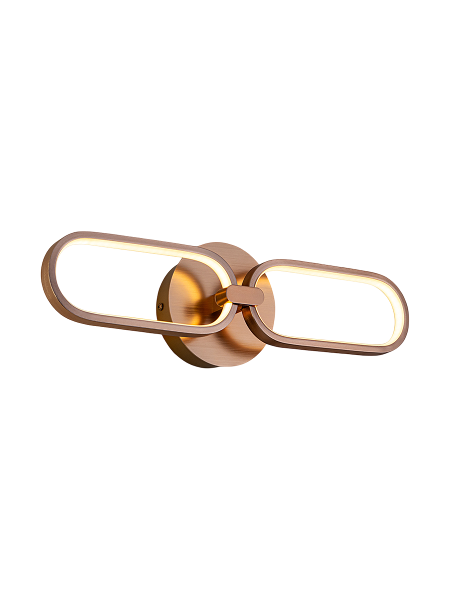 
Dimmable LED designer wall light “Colette”, rose gold