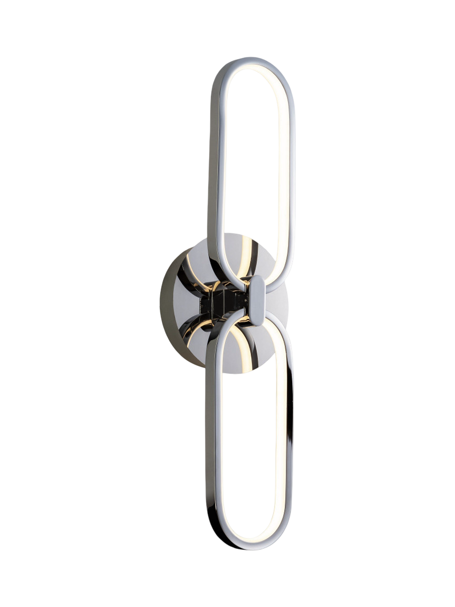 
Dimmbare LED Design Wandlampe „Colette“, Chrom-Finish