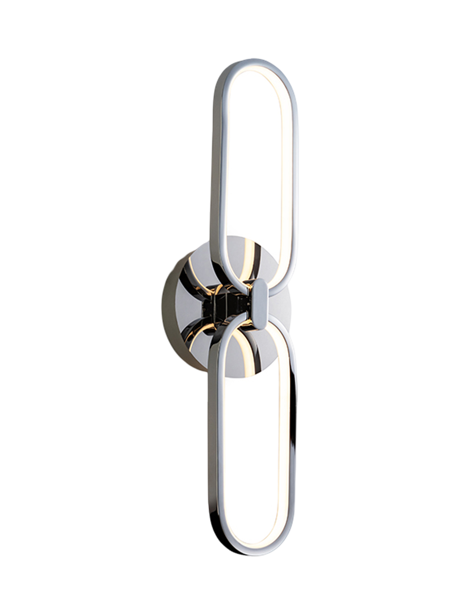 
Dimmable LED designer wall light “Colette”, chrome finish