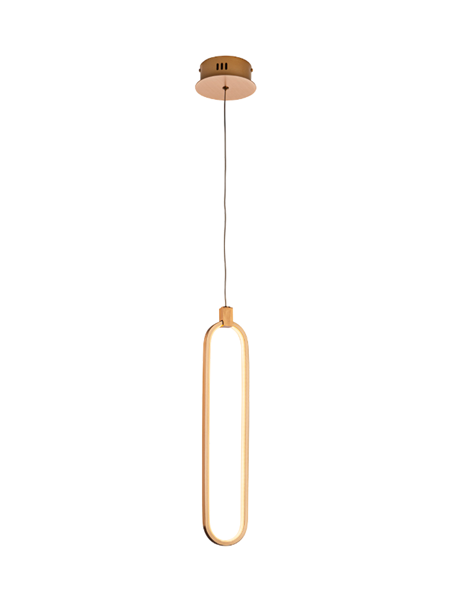 
Dimmbare LED Design Pendellampe „Colette“, 1-flammig, Roségold
