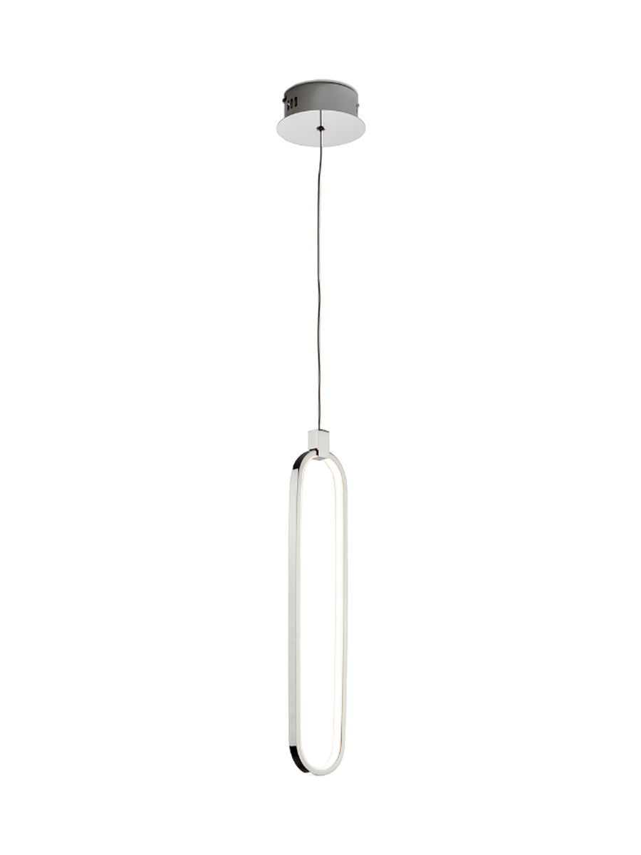 
Dimmbare LED Design Pendellampe „Colette“, 1-flammig, Chrom-Finish