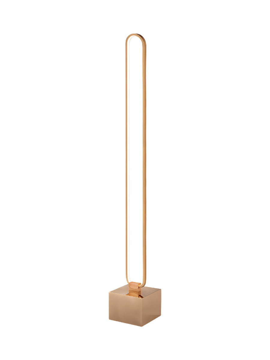 
Dimmbare LED Design Stehlampe „Colette“, Roségold