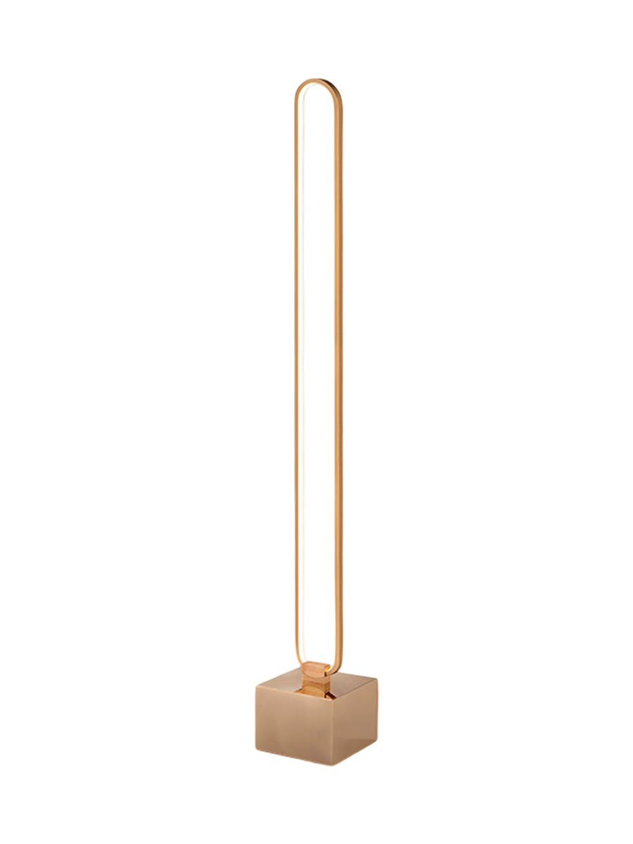 
Dimmable LED designer floor lamp “Colette”, rose gold