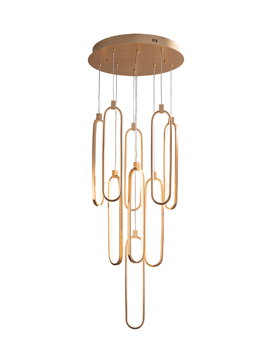 
Dimmbare LED Design Pendellampe „Colette“, 9-flammig