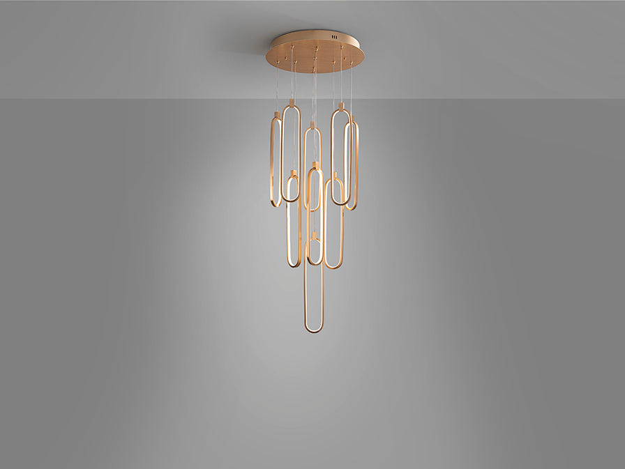 
Suspension LED design à intensité variable « Colette », 9 lumières