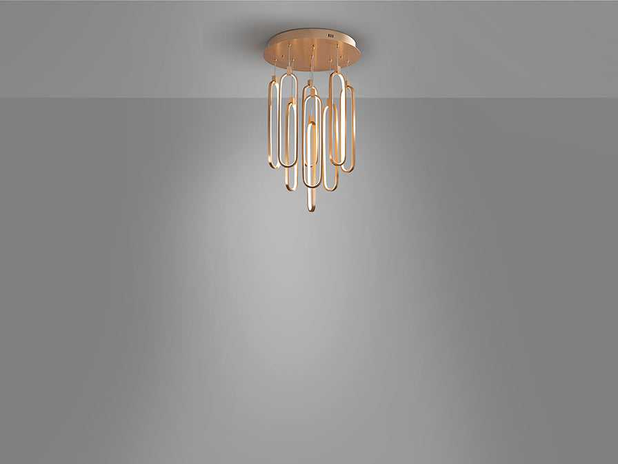 
Suspension LED design à intensité variable « Colette », 9 lumières