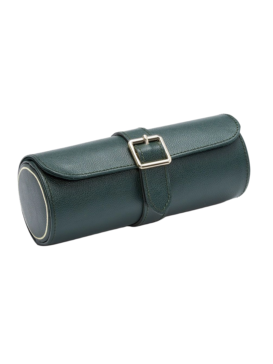 
"British Racing Triple Watch Roll" - Dark green