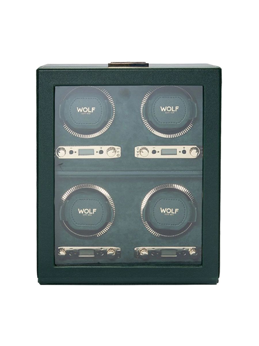 
Watch Winder "British Racing Watch Winder" for 4 Wristwatches - Dark green