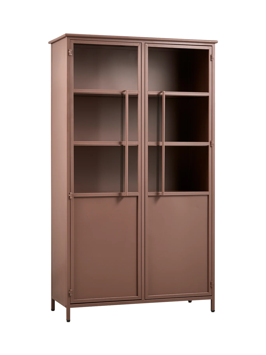 
Designer Display Cabinet "Exhibito II" 2-door - Tan
