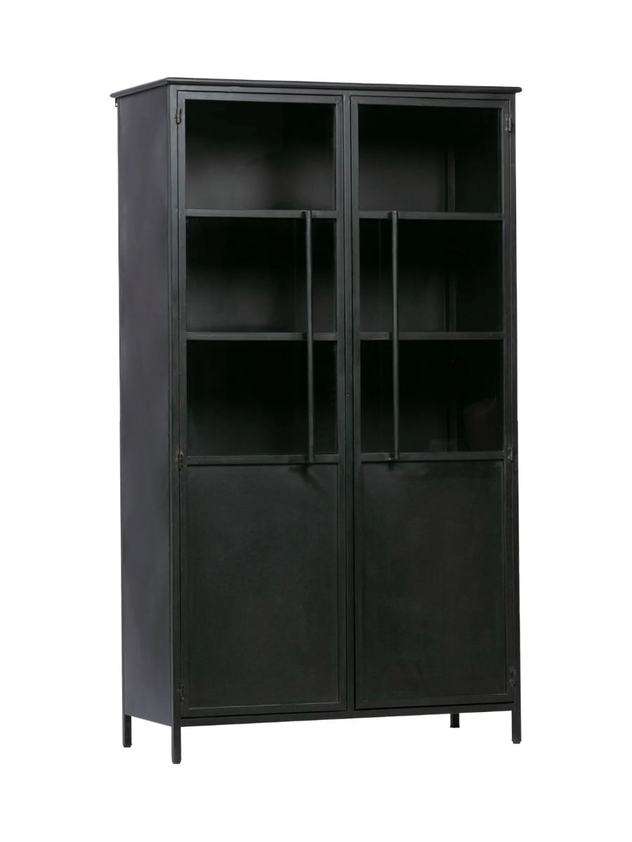 
Designer Display Cabinet "Exhibito II" 2-door - Black