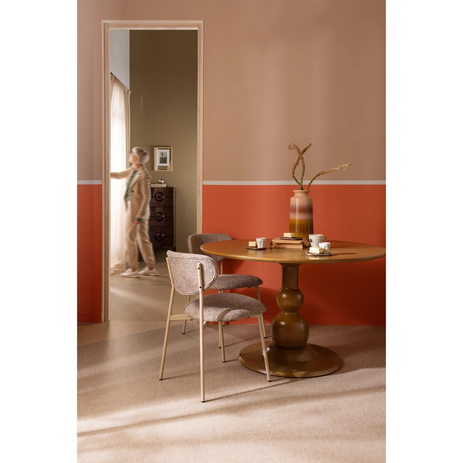 
Round Solid Wood Design Dining Table "Blanco" - Ø 120 cm