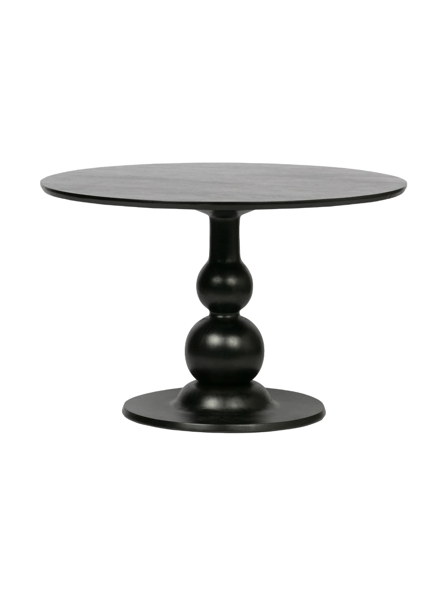 
Massive, round "Blake" designer dining table Ø 120 cm - Black