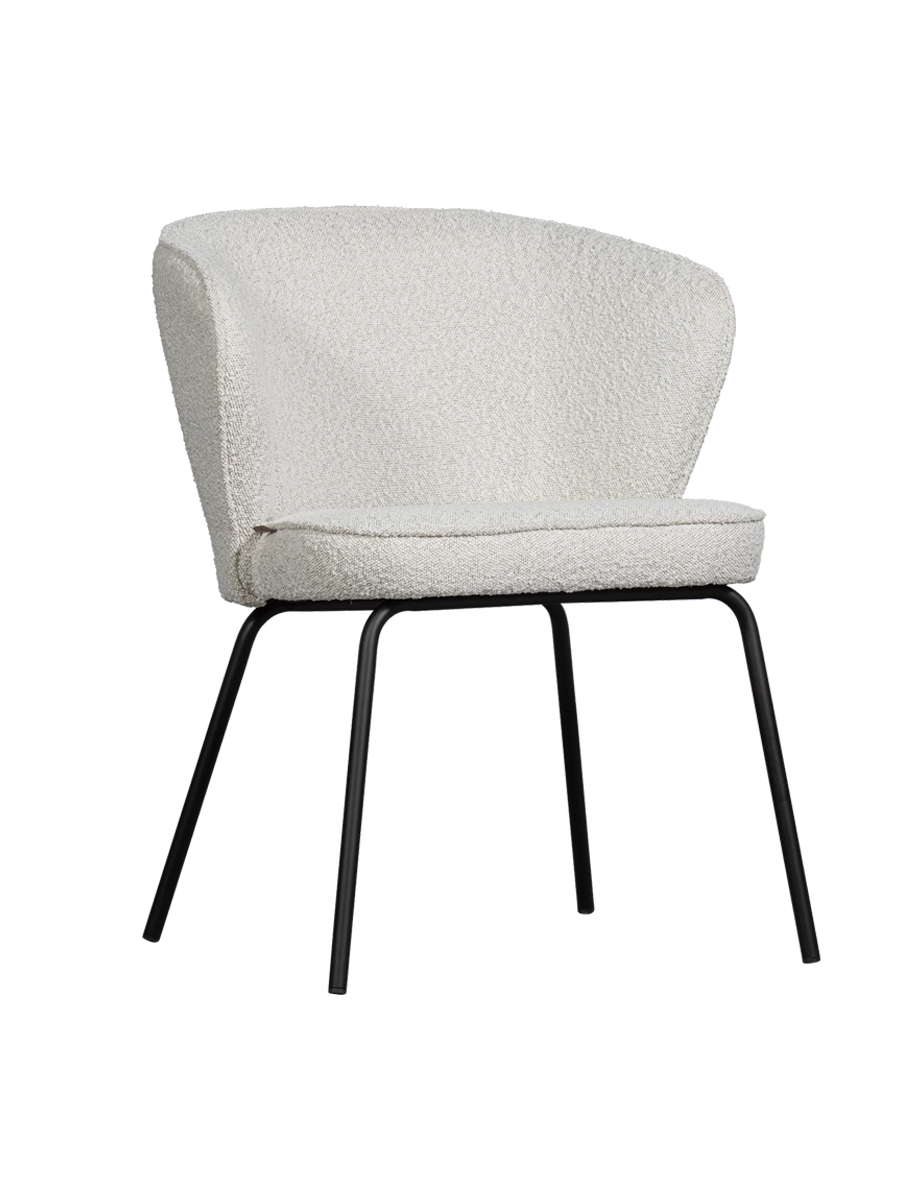 
Sedia da pranzo di design «Admito» - Bouclé naturale