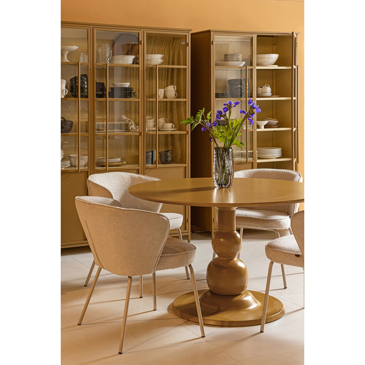 
Sedia da pranzo di design «Admito» - Tessuto strutturato Beige