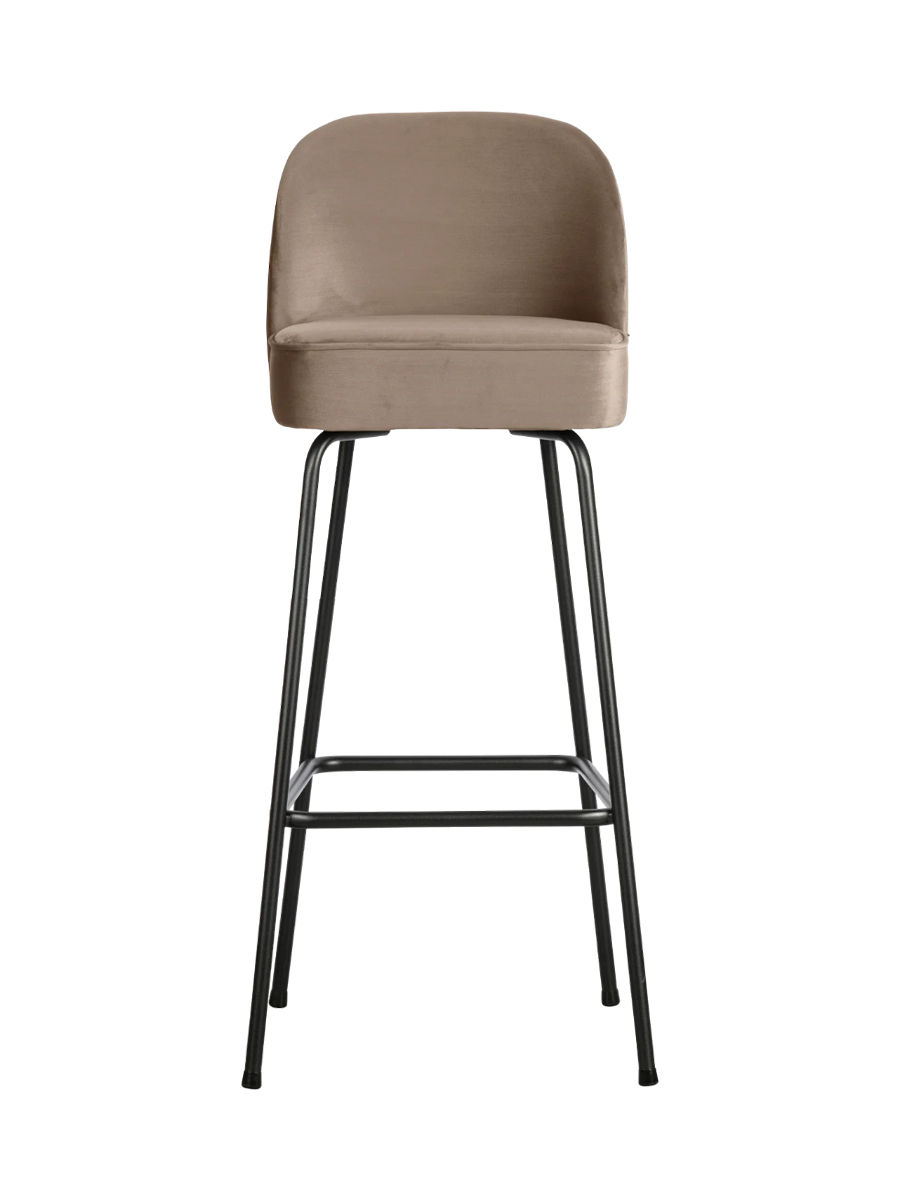
Design Barstuhl „Vogue“ - Samt Khaki/Beige / 80 cm