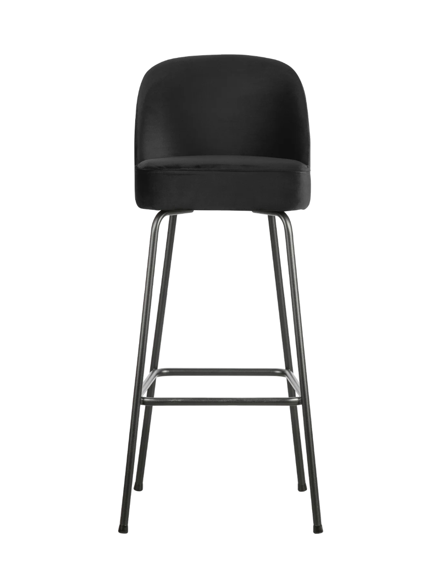 
Design Barstuhl „Vogue“ - Samt Schwarz / 80 cm