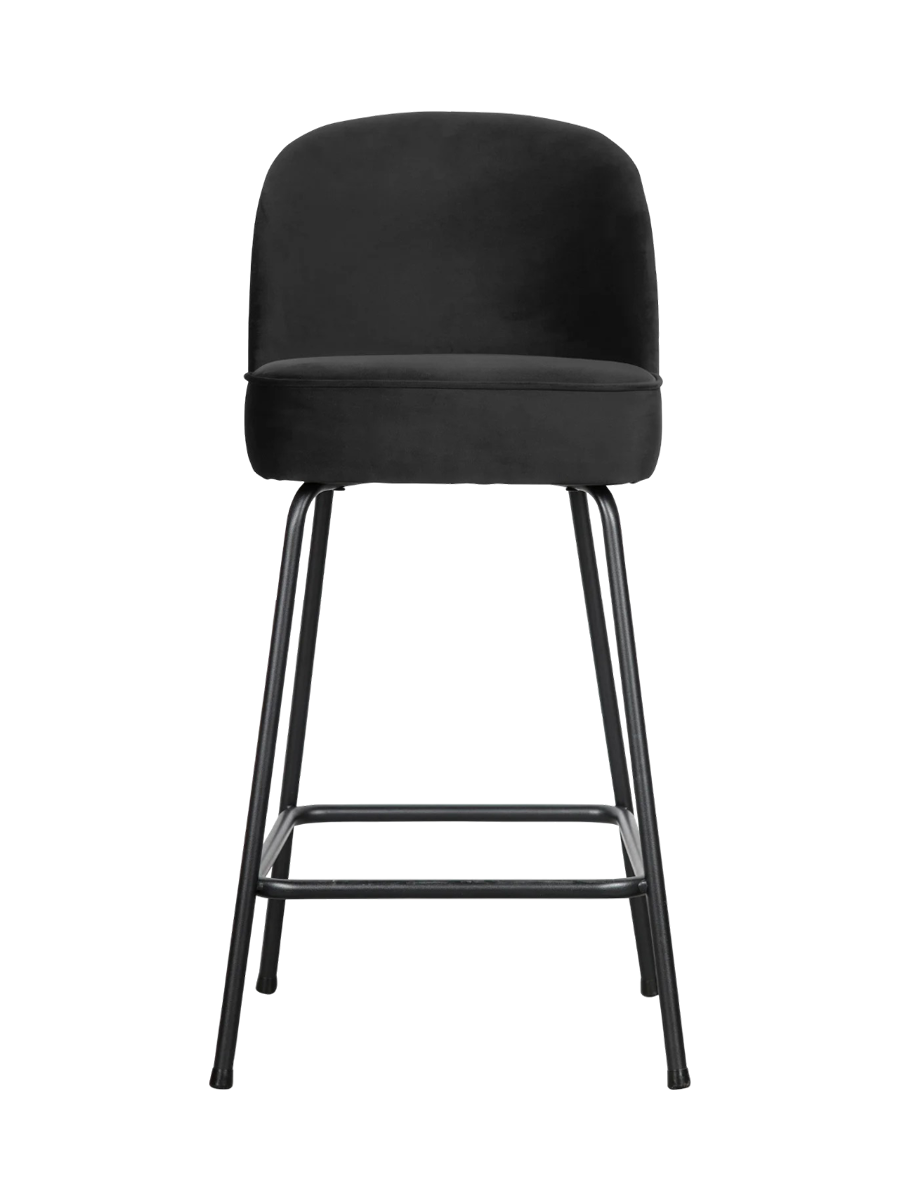 
Design Barstuhl „Vogue“ - Samt Schwarz / 64 cm