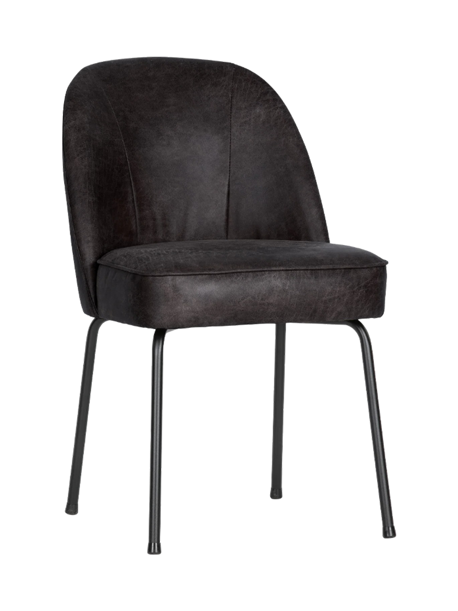 
Sedia da pranzo di design «Vogue» in pelle riciclata - Nero