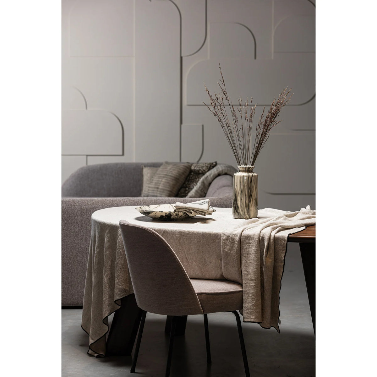 
Sedia da pranzo di design «Vogue», disponibile in molti colori - Tessuto strutturato Sabbia