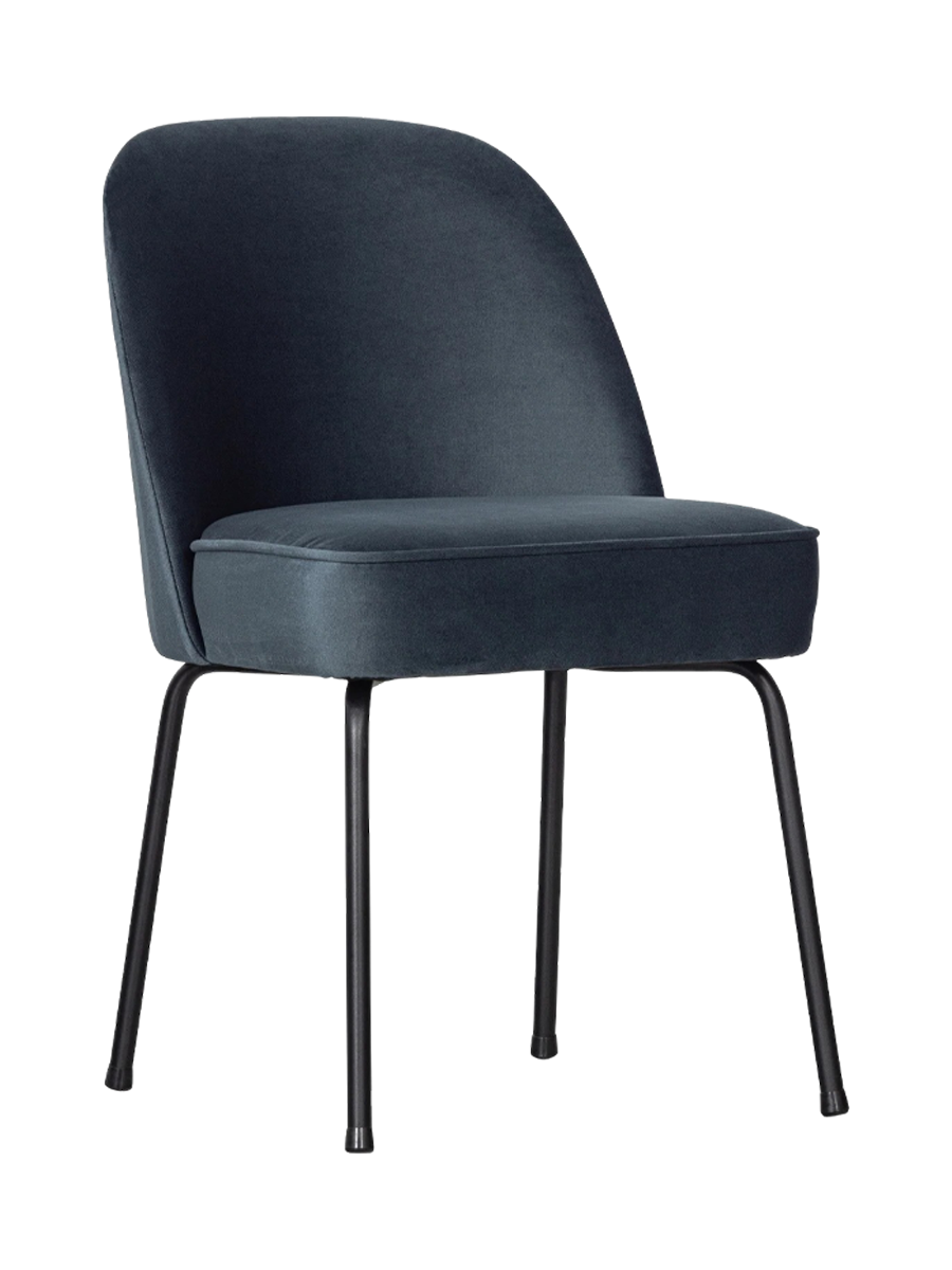 
Sedia da pranzo di design «Vogue», disponibile in molti colori - Velluto blu scuro