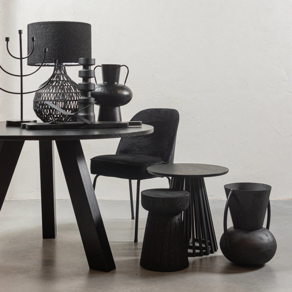 
Sedia da pranzo di design «Vogue», disponibile in molti colori - Velluto Nero