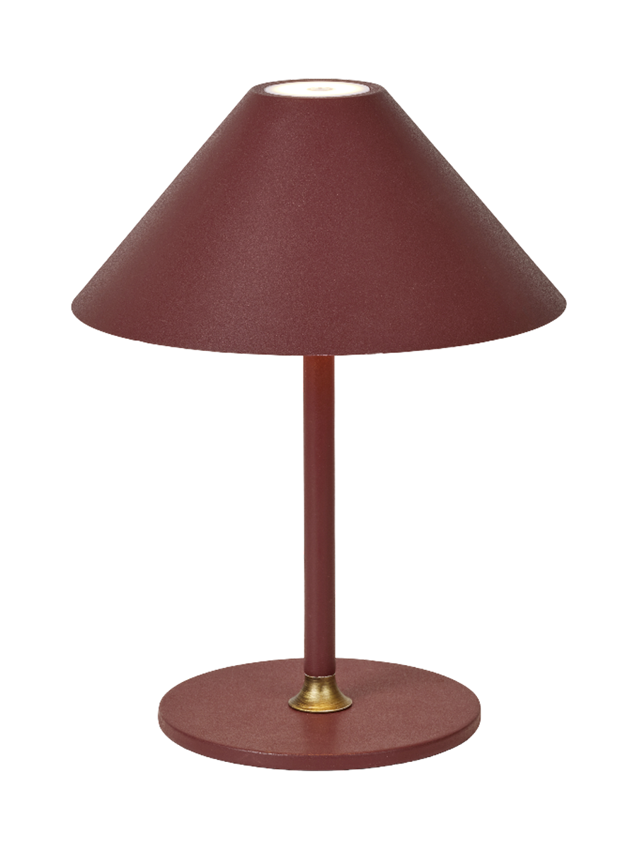 
"Hygge" Outdoor Design Table Lamp - Maroon / Small