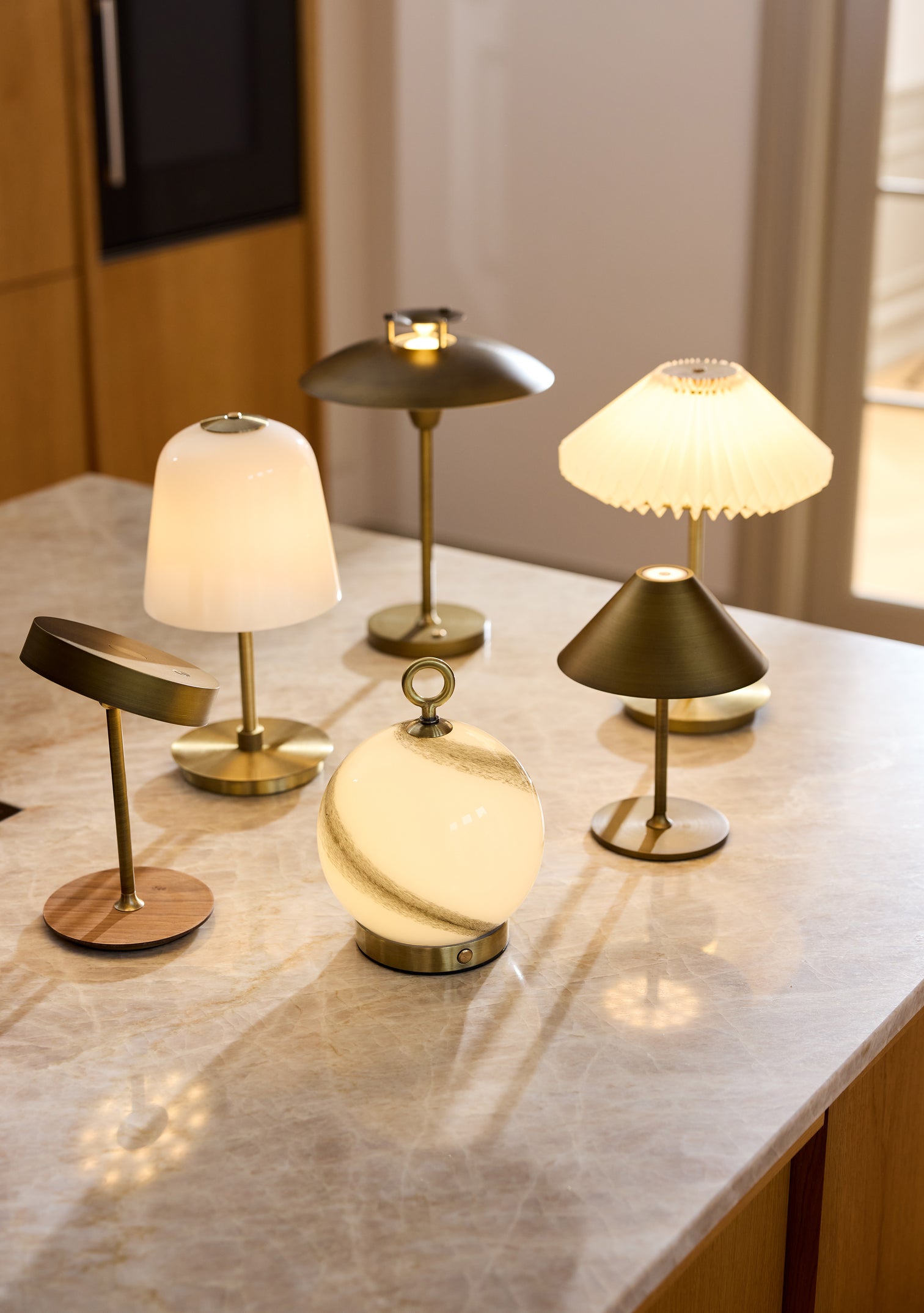 
"Hygge" Outdoor Design Table Lamp - Brass / Small