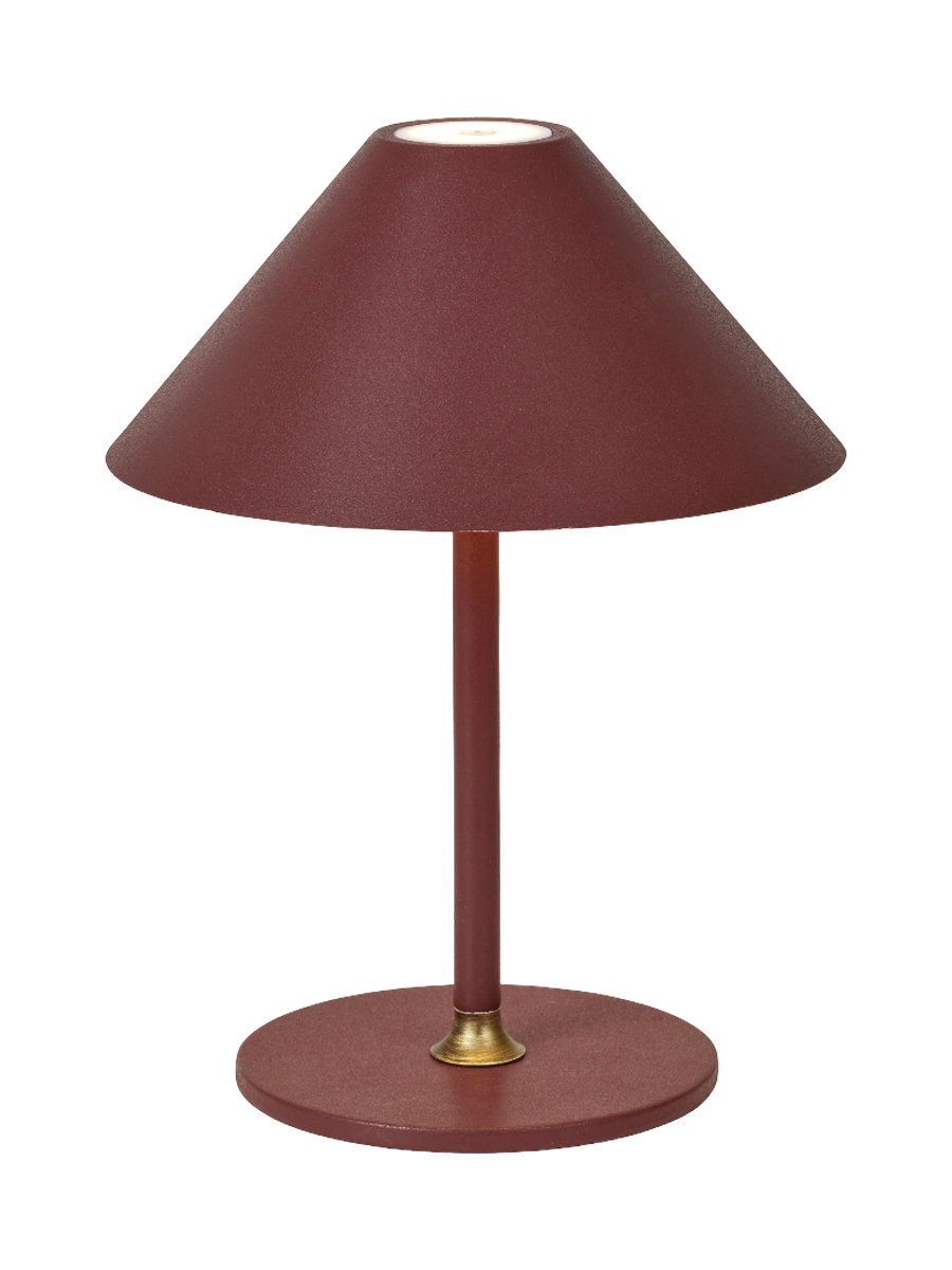 
"Hygge" Outdoor Design Table Lamp - Maroon / Large