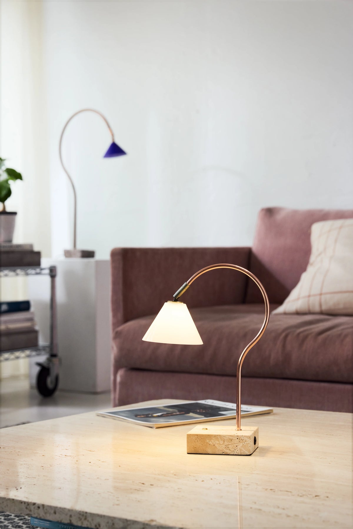 
Lampada da tavolo di design a LED "Question" - Rame Antik Brass