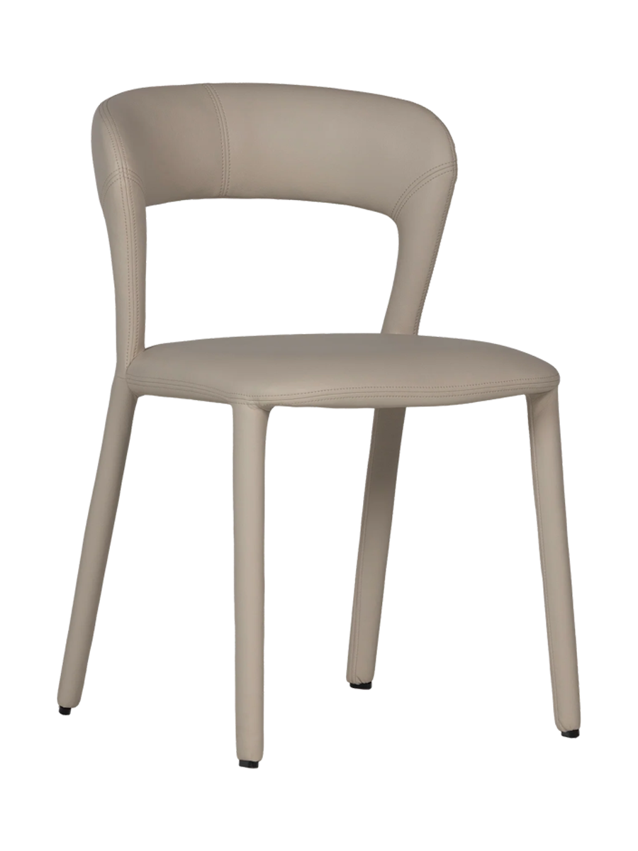 
Sedia da pranzo di design «Noblet» - Beige in ecopelle